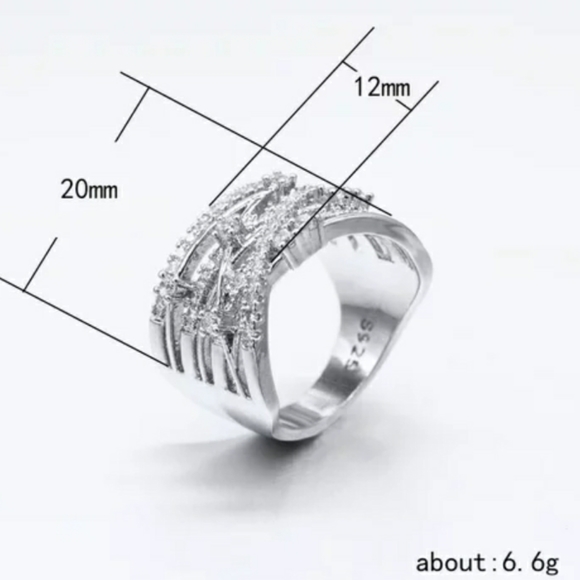 New Silver Wide Multilayer Ring - Picture 6 of 6
